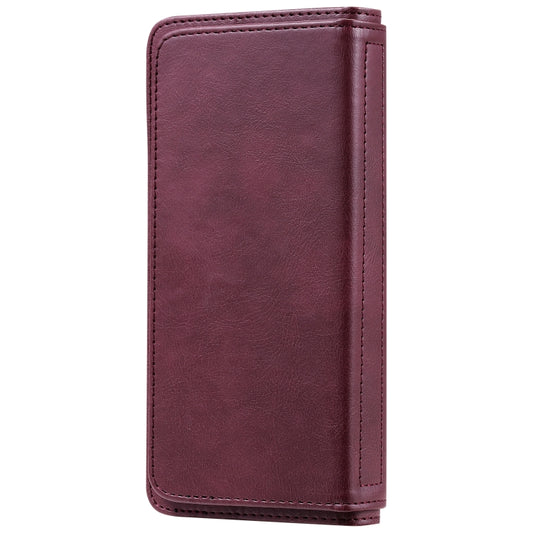 Galaxy A91 S10 Lite Note10+ leather case featuring 10 card slots and built-in wallet functionality