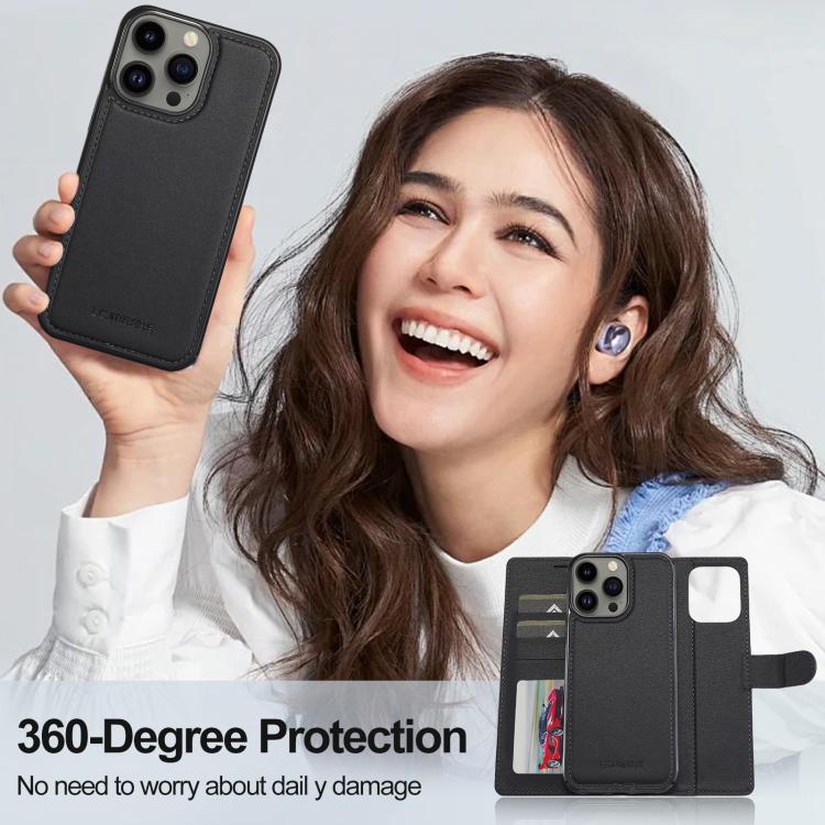 LC.IMEEKE L2 Series Detachable Magsafe PU Phone Case with Lanyard