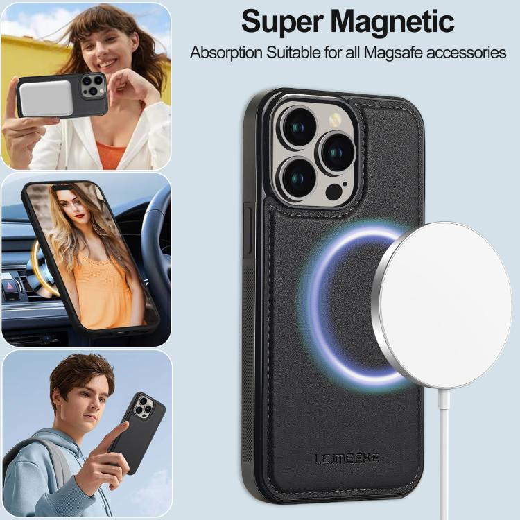 LC.IMEEKE L2 Series Detachable Magsafe PU Phone Case with Lanyard