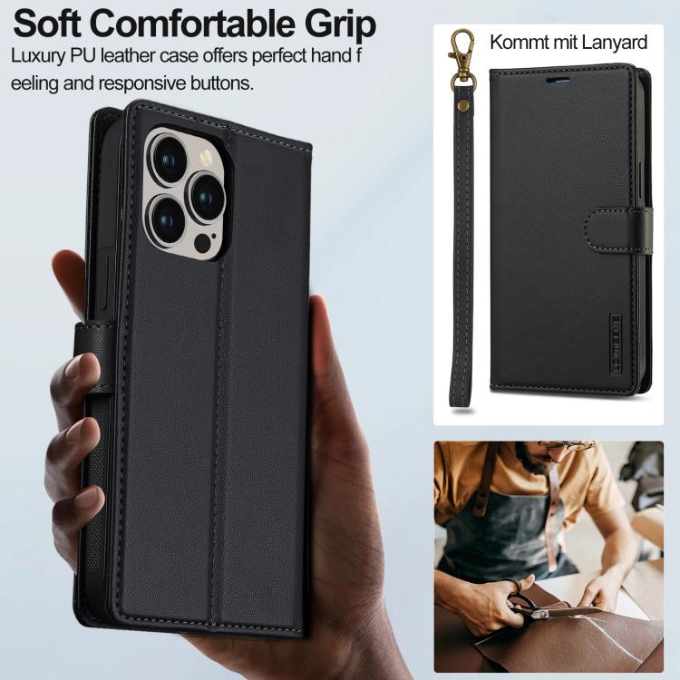 LC.IMEEKE L2 Series Detachable Magsafe PU Phone Case with Lanyard