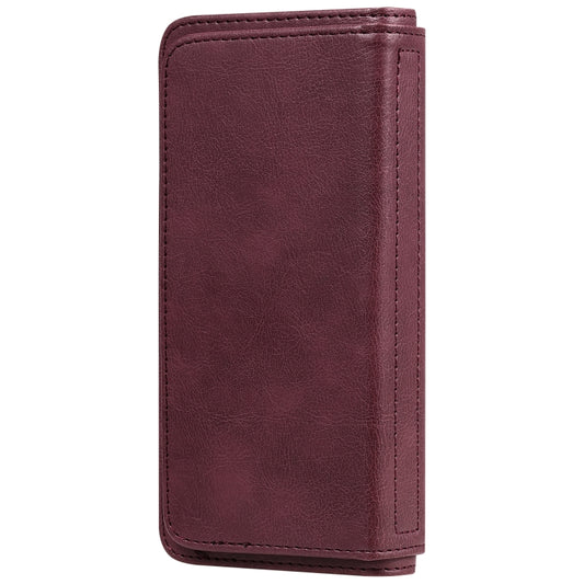 Galaxy S9 S10+ wallet case with magnetic closure and horizontal flip design