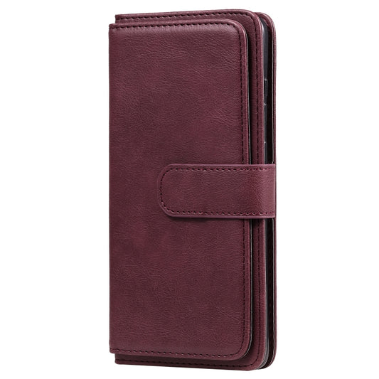 Galaxy S20 Ultra 5G case front view showing solid color leather design and magnetic closure