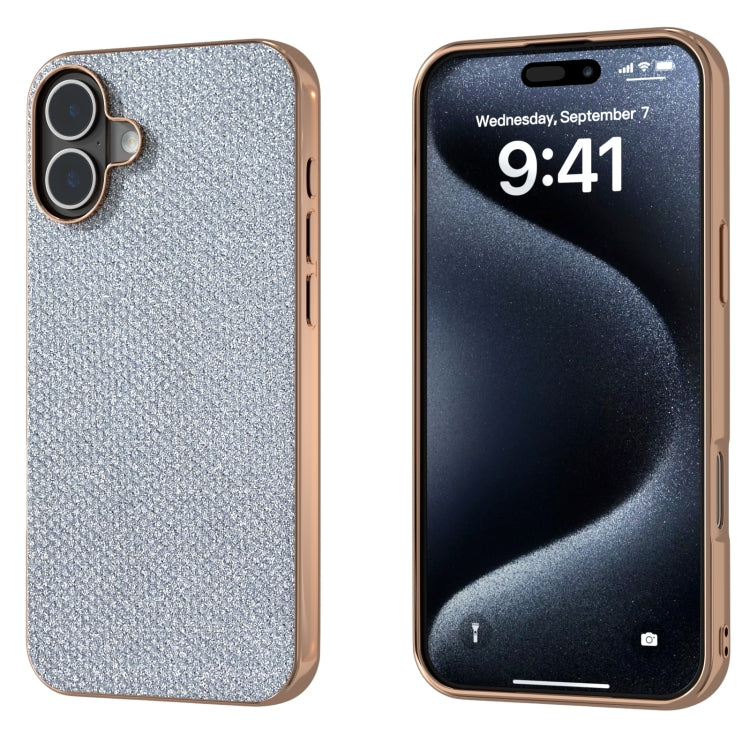 Nano Plating Diamond Texture Phone Case, For iPhone 16 Pro Max, For iPhone 16 Pro, For iPhone 16 Plus, For iPhone 16
