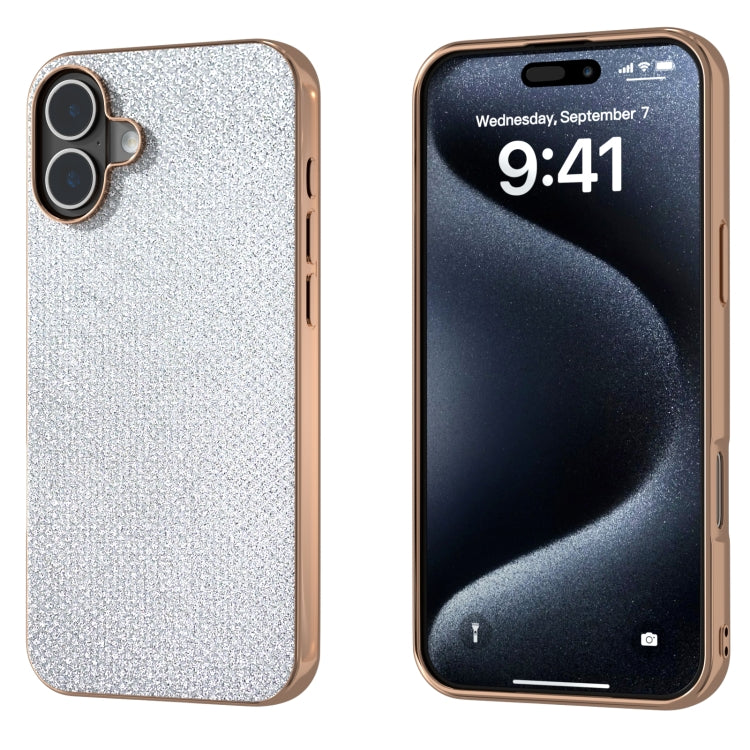 Nano Plating Diamond Texture Phone Case, For iPhone 16 Pro Max, For iPhone 16 Pro, For iPhone 16 Plus, For iPhone 16