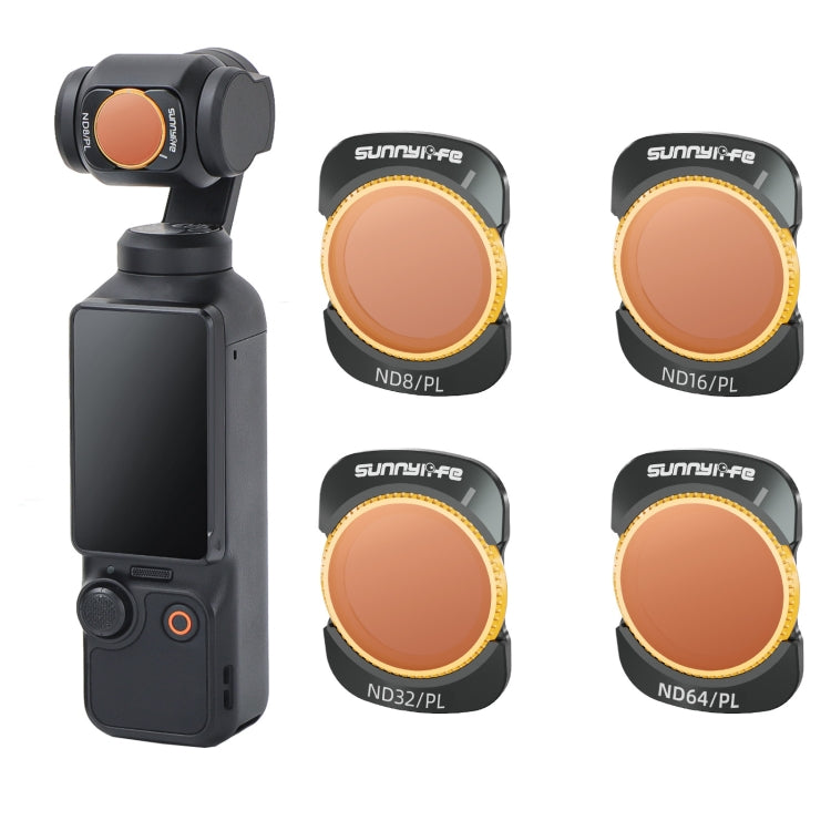 For DJI Osmo Pocket 3 Sunnylife Camera Lens Magnetic Metal Filter, No Impact On Gimbal Reset, MCUV, ND8, ND16, ND32, ND64, CPL, ND8PL, ND16PL, ND32PL, ND64PL, 3 in 1 CPL ND8 ND16, 4 in 1 ND8-64, 4 in 1 ND8-64PL, 4 in 1 UV CPL ND32 ND64                 ...