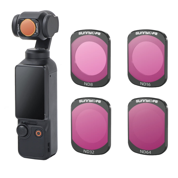 For DJI Osmo Pocket 3 Sunnylife Camera Lens Magnetic Metal Filter, No Impact On Gimbal Reset, MCUV, ND8, ND16, ND32, ND64, CPL, ND8PL, ND16PL, ND32PL, ND64PL, 3 in 1 CPL ND8 ND16, 4 in 1 ND8-64, 4 in 1 ND8-64PL, 4 in 1 UV CPL ND32 ND64                 ...