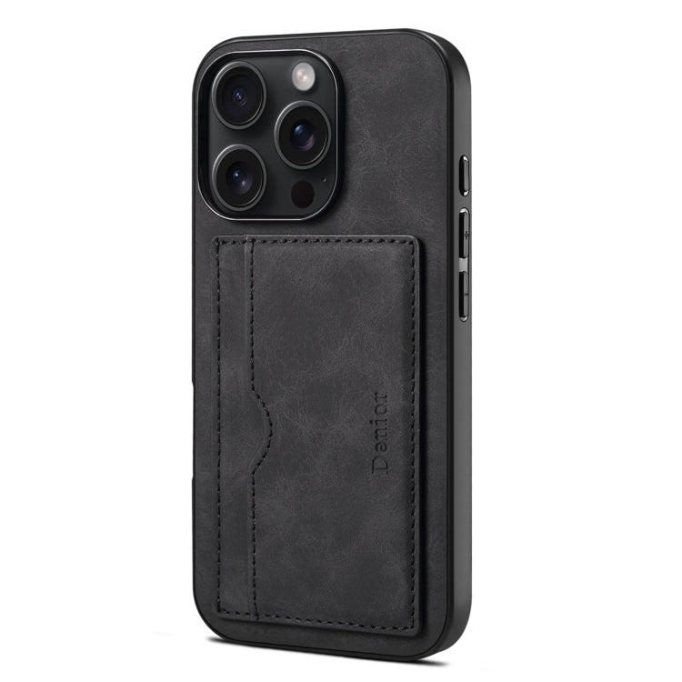 Denior D08 PU Single Card Slot Holder Phone Case, For iPhone 18 Pro / 17 Pro, For iPhone 18 Pro Max / 17 Pro Max, For iPhone 17e / 16e, For iPhone 17, For iPhone Air, For iPhone 16 Pro Max, For iPhone 16 Pro, For iPhone 16 Plus