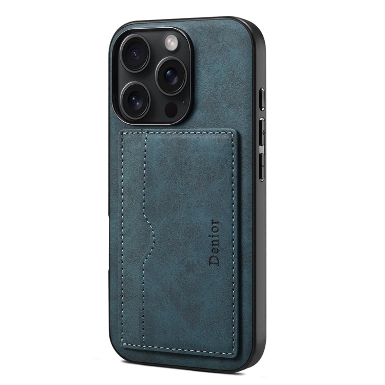 Denior D08 PU Single Card Slot Holder Phone Case, For iPhone 18 Pro / 17 Pro, For iPhone 18 Pro Max / 17 Pro Max, For iPhone 17e / 16e, For iPhone 17, For iPhone Air, For iPhone 16 Pro Max, For iPhone 16 Pro, For iPhone 16 Plus