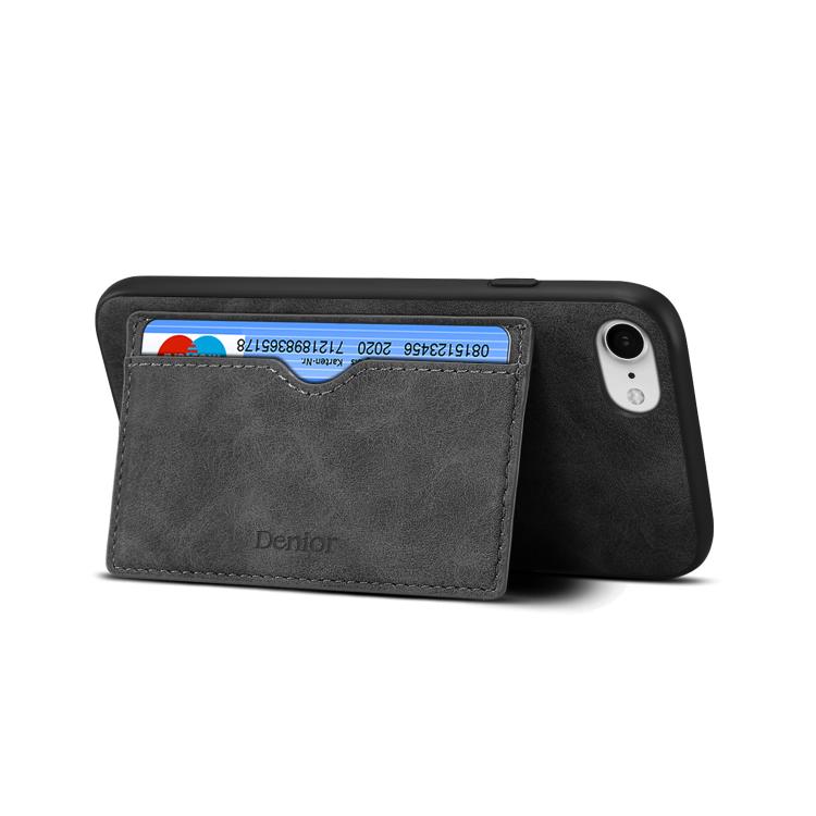 Denior D08 PU Single Card Slot Holder Phone Case, For iPhone 18 Pro / 17 Pro, For iPhone 18 Pro Max / 17 Pro Max, For iPhone 17e / 16e, For iPhone 17, For iPhone Air, For iPhone 16 Pro Max, For iPhone 16 Pro, For iPhone 16 Plus