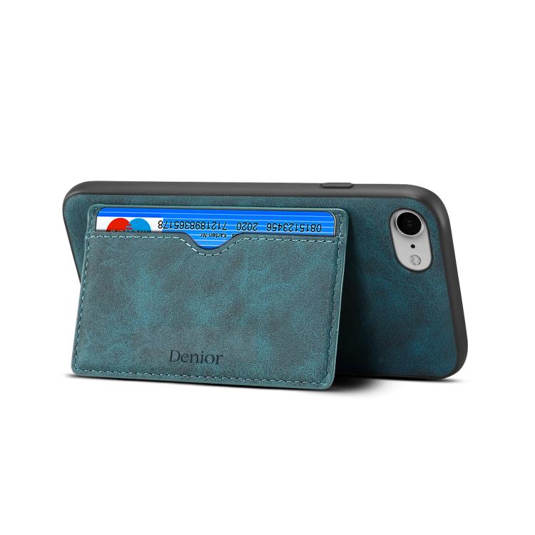 Denior D08 PU Single Card Slot Holder Phone Case, For iPhone 18 Pro / 17 Pro, For iPhone 18 Pro Max / 17 Pro Max, For iPhone 17e / 16e, For iPhone 17, For iPhone Air, For iPhone 16 Pro Max, For iPhone 16 Pro, For iPhone 16 Plus