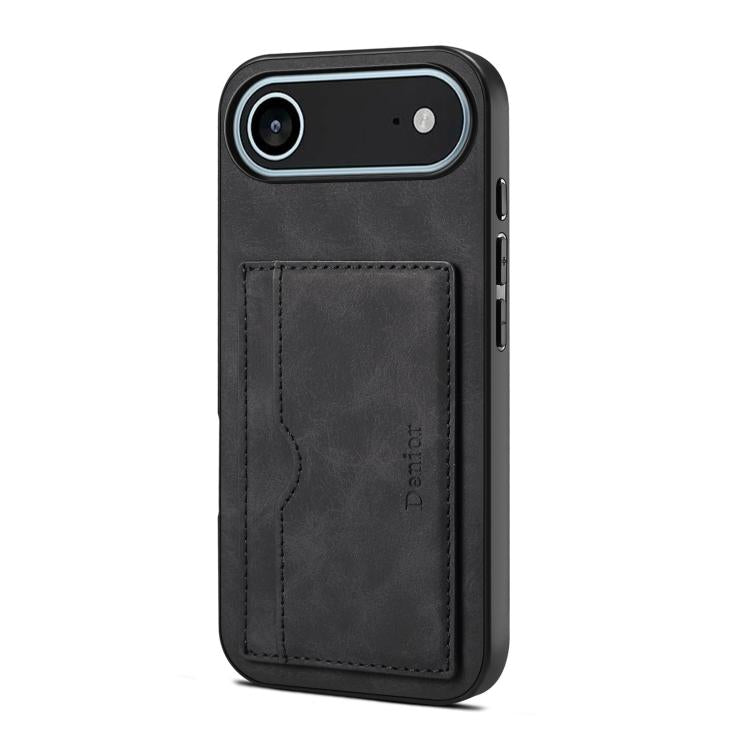 Denior D08 PU Single Card Slot Holder Phone Case, For iPhone 17e / 16e, For iPhone 17 Pro Max, For iPhone 17 Pro, For iPhone 17, For iPhone Air, For iPhone 16 Pro Max, For iPhone 16 Pro, For iPhone 16 Plus