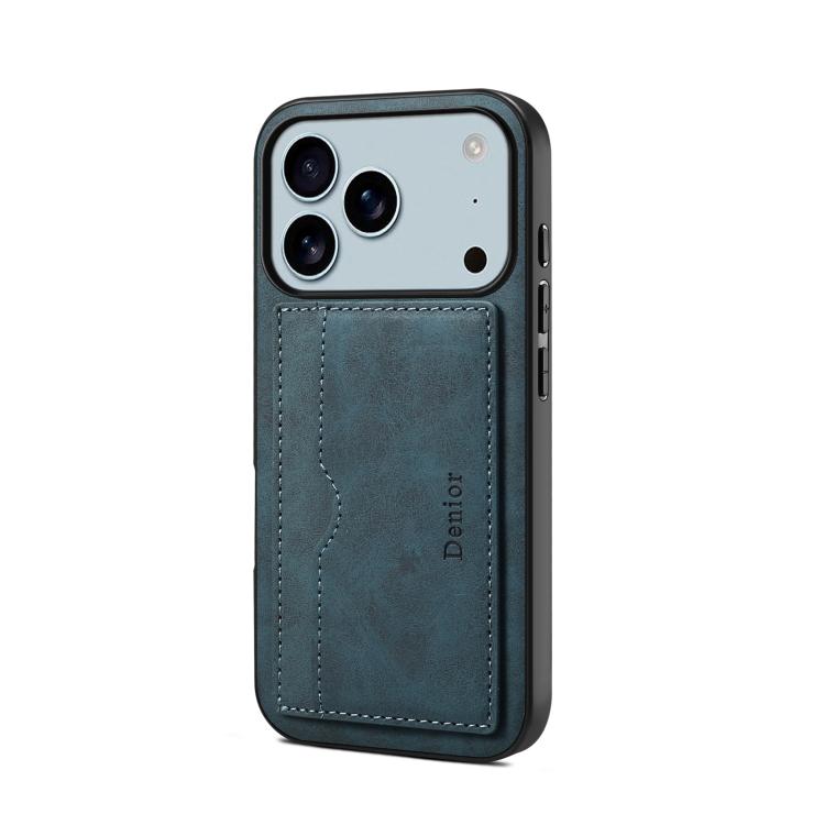 Denior D08 PU Single Card Slot Holder Phone Case, For iPhone 18 Pro / 17 Pro, For iPhone 18 Pro Max / 17 Pro Max, For iPhone 17e / 16e, For iPhone 17, For iPhone Air, For iPhone 16 Pro Max, For iPhone 16 Pro, For iPhone 16 Plus