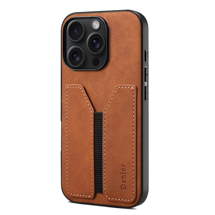 Denior D07 DV Elastic Card Slot PU Back Cover Phone Case, For iPhone 18 Pro / 17 Pro, For iPhone 18 Pro Max / 17 Pro Max, For iPhone 17e / 16e, For iPhone 17, For iPhone Air, For iPhone 16 Pro Max, For iPhone 16 Pro, For iPhone 16 Plus