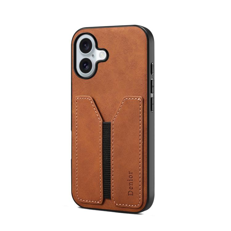 Denior D07 DV Elastic Card Slot PU Back Cover Phone Case, For iPhone 18 Pro / 17 Pro, For iPhone 18 Pro Max / 17 Pro Max, For iPhone 17e / 16e, For iPhone 17, For iPhone Air, For iPhone 16 Pro Max, For iPhone 16 Pro, For iPhone 16 Plus
