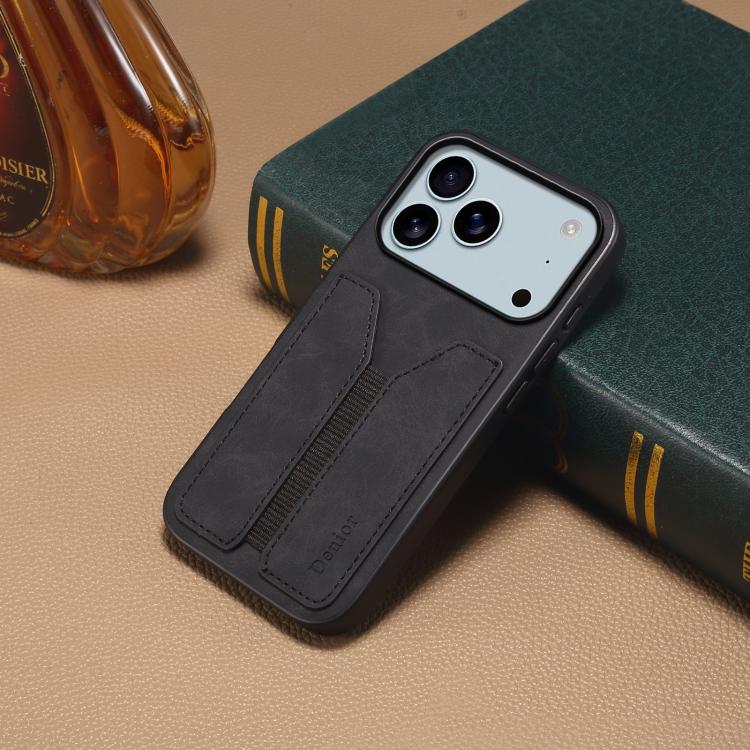 Denior D07 DV Elastic Card Slot PU Back Cover Phone Case, For iPhone 18 Pro / 17 Pro, For iPhone 18 Pro Max / 17 Pro Max, For iPhone 17e / 16e, For iPhone 17, For iPhone Air, For iPhone 16 Pro Max, For iPhone 16 Pro, For iPhone 16 Plus