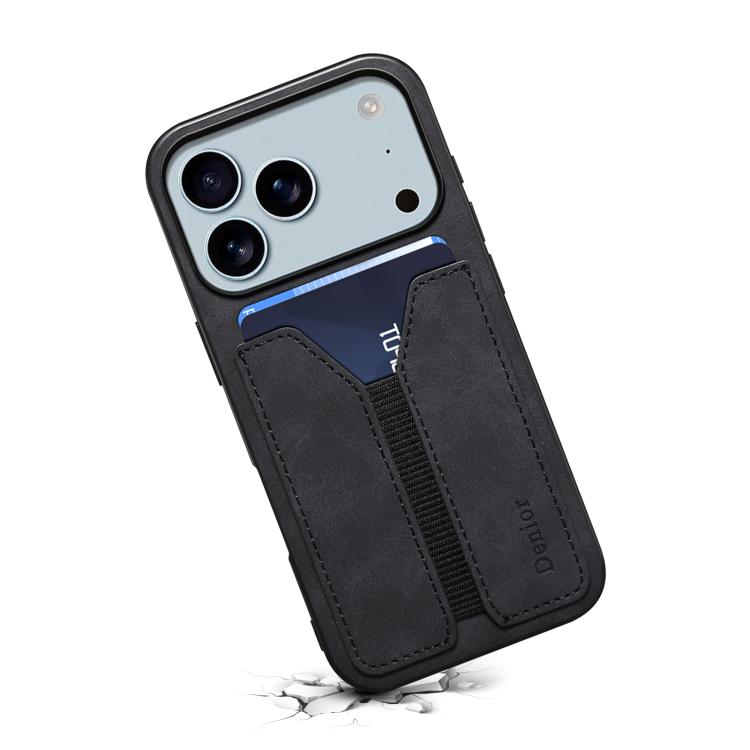 Denior D07 DV Elastic Card Slot PU Back Cover Phone Case, For iPhone 18 Pro / 17 Pro, For iPhone 18 Pro Max / 17 Pro Max, For iPhone 17e / 16e, For iPhone 17, For iPhone Air, For iPhone 16 Pro Max, For iPhone 16 Pro, For iPhone 16 Plus