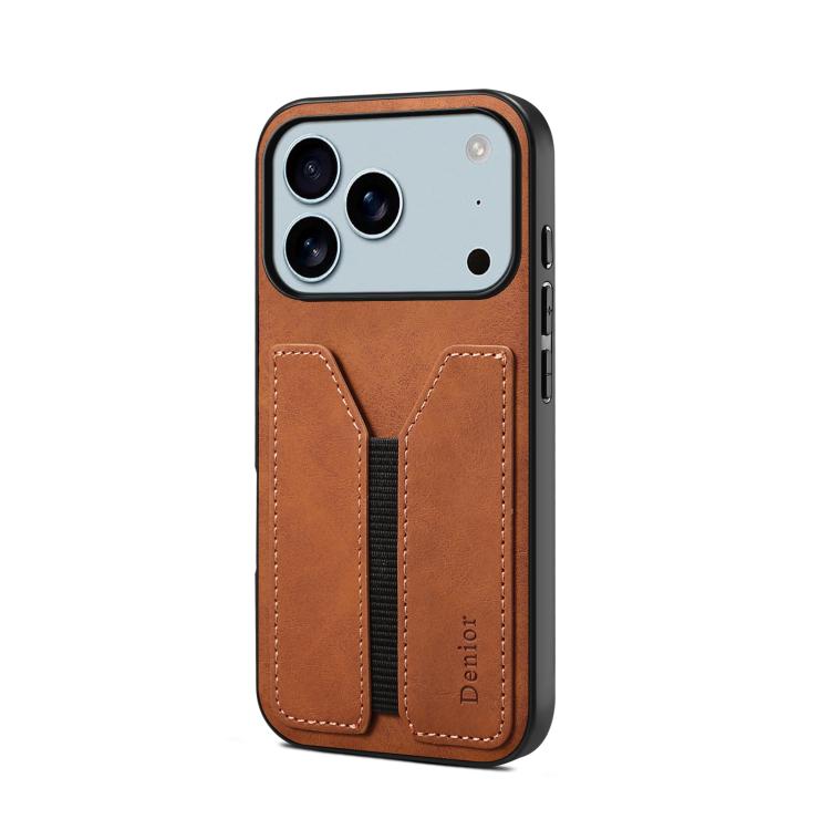 Denior D07 DV Elastic Card Slot PU Back Cover Phone Case, For iPhone 18 Pro / 17 Pro, For iPhone 18 Pro Max / 17 Pro Max, For iPhone 17e / 16e, For iPhone 17, For iPhone Air, For iPhone 16 Pro Max, For iPhone 16 Pro, For iPhone 16 Plus