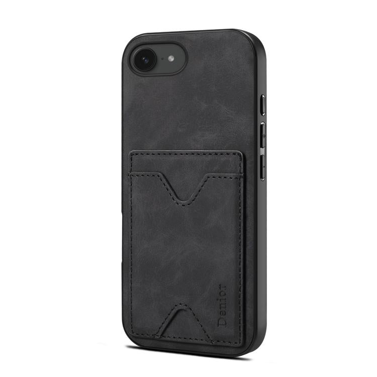 Étui Denior D06 en PU avec porte-cartes et coque arrière pour iPhone 16 Pro Max, iPhone 16 Pro, iPhone 16 Plus, iPhone 16