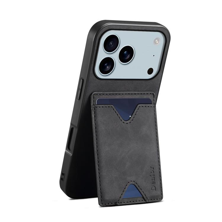 Étui Denior D06 en PU avec porte-cartes et coque arrière pour iPhone 16 Pro Max, iPhone 16 Pro, iPhone 16 Plus, iPhone 16