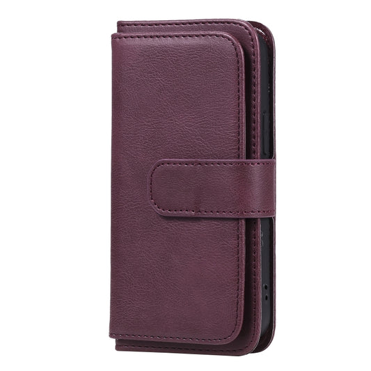 Horizontal flip design iPhone 12 mini protective case with magnetic closure and photo frame