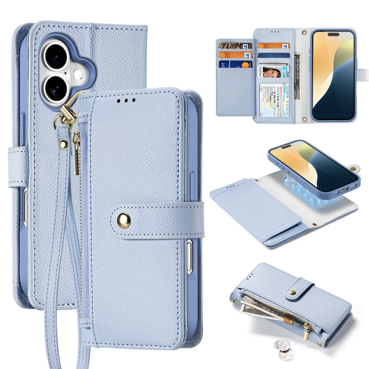 DUX DUCIS Lawa Series 2 in 1 Wallet Zipper Detachable MagSafe Phone Case with Lanyard, For iPhone 17e / 16e, For iPhone 17, For iPhone Air, For iPhone 16 Pro Max, For iPhone 16 Pro, For iPhone 16, For iPhone 15 Pro Max