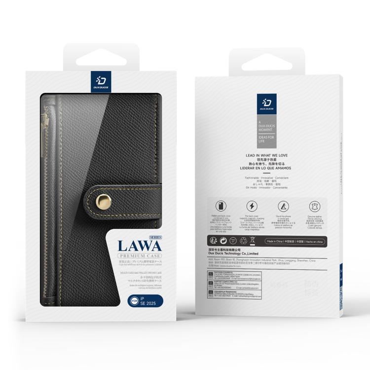 DUX DUCIS Lawa Series 2 in 1 Wallet Zipper Detachable MagSafe Phone Case with Lanyard, For iPhone 17e / 16e, For iPhone 17 Pro Max, For iPhone 17 Pro, For iPhone 17, For iPhone Air, For iPhone 16 Pro Max, For iPhone 16 Pro, For iPhone 16