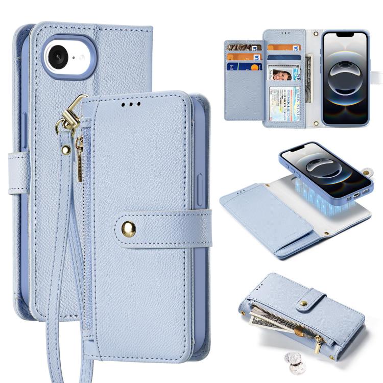 DUX DUCIS Lawa Series 2 in 1 Wallet Zipper Detachable MagSafe Phone Case with Lanyard, For iPhone 17e / 16e, For iPhone 17 Pro Max, For iPhone 17 Pro, For iPhone 17, For iPhone Air, For iPhone 16 Pro Max, For iPhone 16 Pro, For iPhone 16