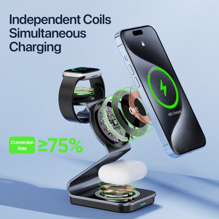 DUZZONA W21 Qi2 15W 3 in 1 Magnetic Wireless Charger Stand, W21