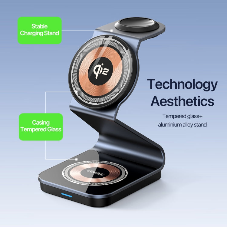 DUZZONA W21 Qi2 15W 3 in 1 Magnetic Wireless Charger Stand, W21