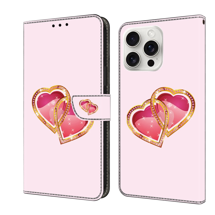 Crystal Painted Leather Phone case, For iPhone 16 Pro Max, For iPhone 16 Pro