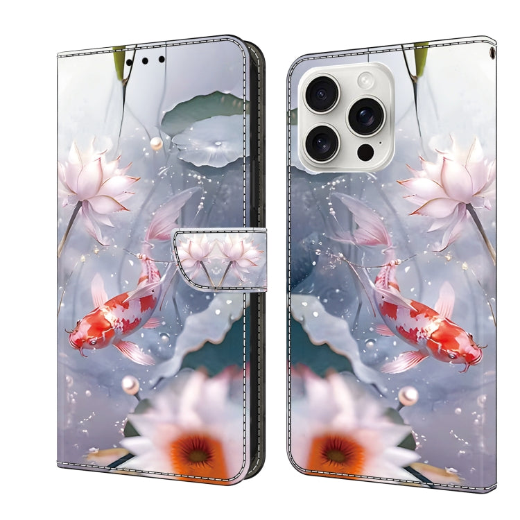 Crystal Painted Leather Phone case, For iPhone 16 Pro Max, For iPhone 16 Pro