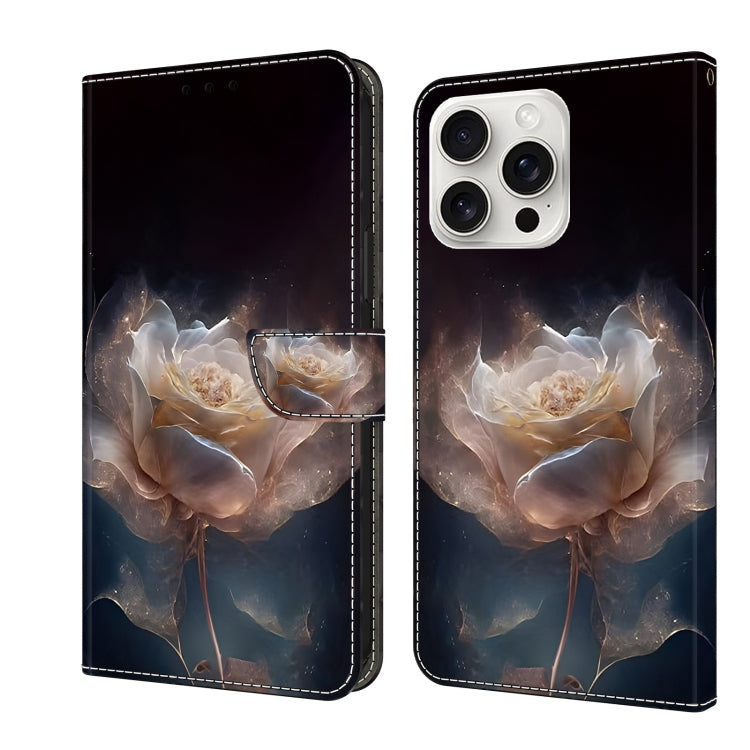 Crystal Painted Leather Phone case, For iPhone 16 Pro Max, For iPhone 16 Pro