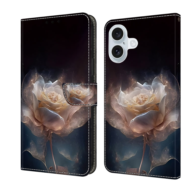 Crystal Painted Leather Phone case, For iPhone 16 Plus, For iPhone 16