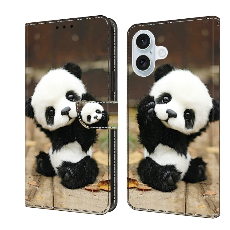 Crystal Painted Leather Phone case, For iPhone 16 Plus, For iPhone 16