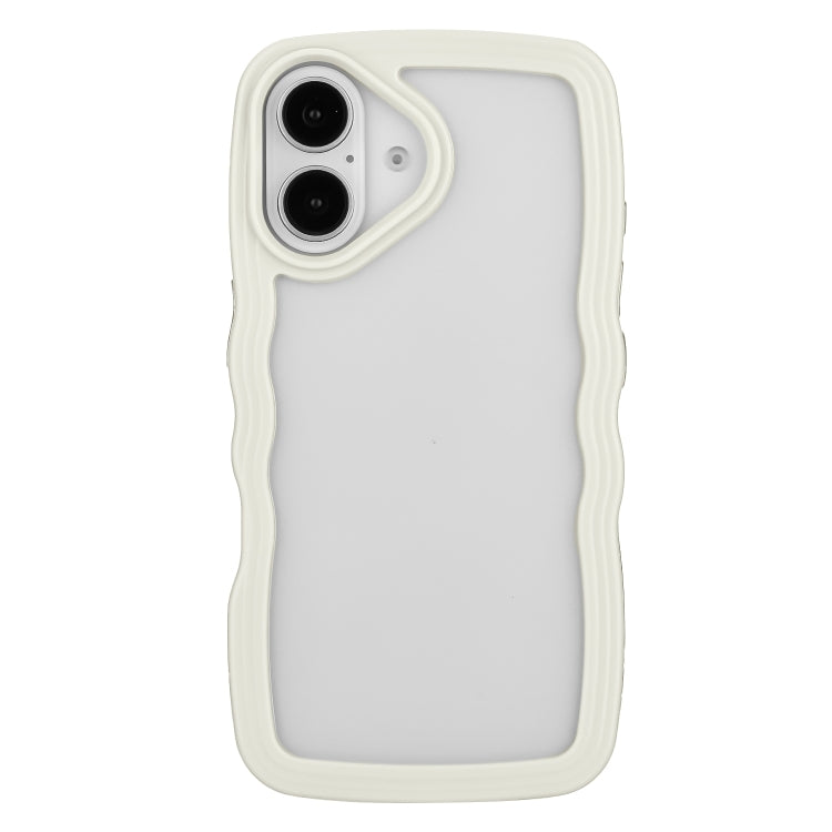Candy Color Wave TPU Clear PC Phone Case, For iPhone 16 Pro Max, For iPhone 16 Pro, For iPhone 16 Plus, For iPhone 16