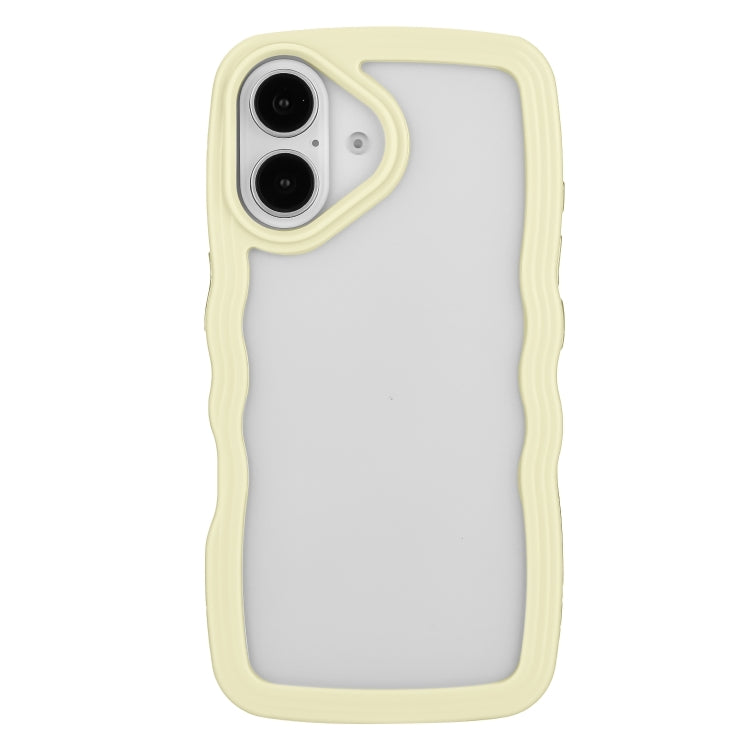 Candy Color Wave TPU Clear PC Phone Case, For iPhone 16 Pro Max, For iPhone 16 Pro, For iPhone 16 Plus, For iPhone 16