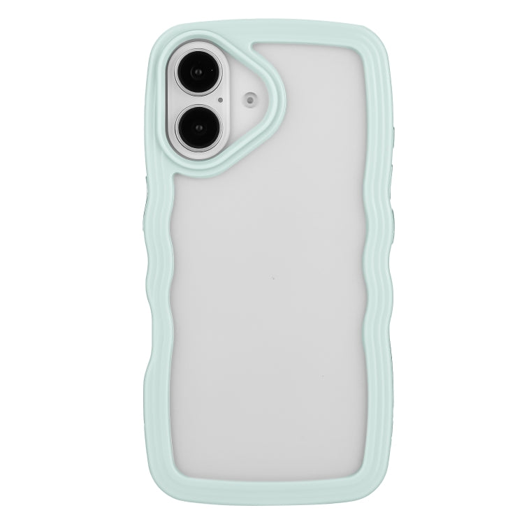 Candy Color Wave TPU Clear PC Phone Case, For iPhone 16 Pro Max, For iPhone 16 Pro, For iPhone 16 Plus, For iPhone 16