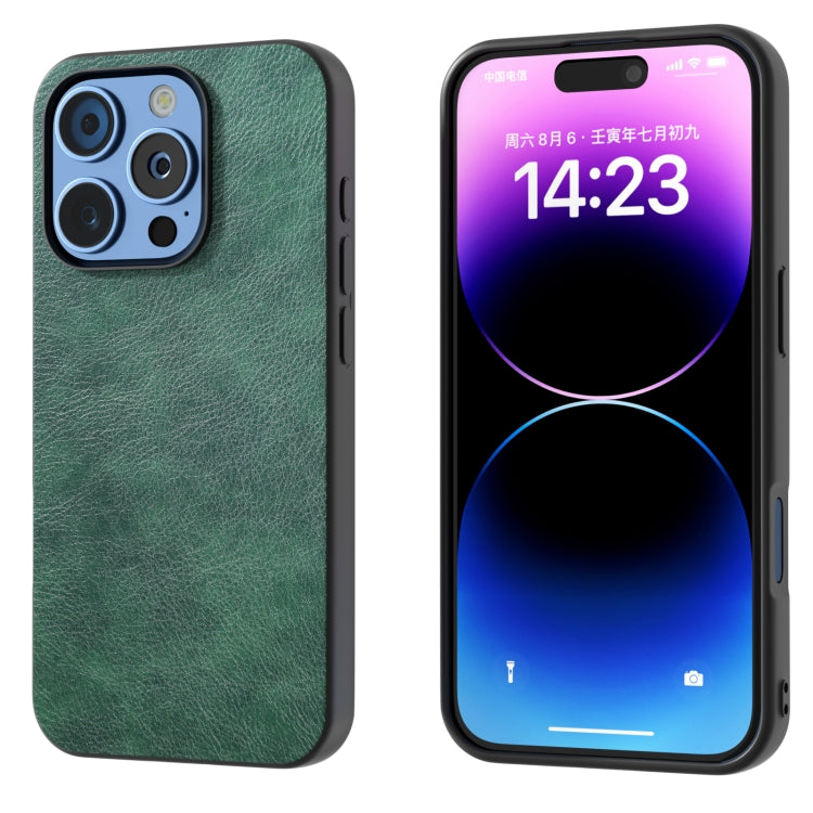 Dual Color Lichi Texture PU Phone Case, For iPhone 16 Pro Max, For iPhone 16 Pro, For iPhone 16 Plus, For iPhone 16