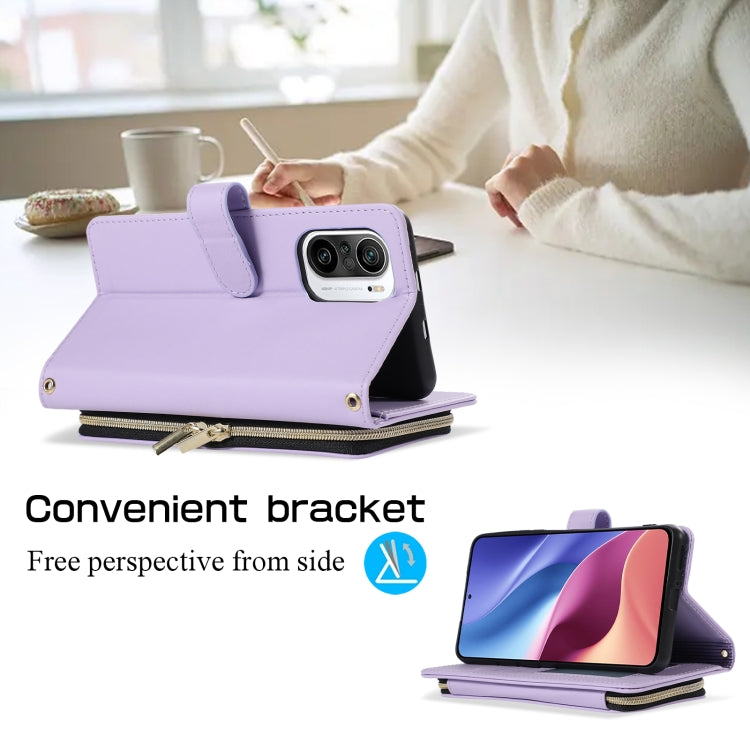 Rhombic Full Zipper Wallet Leather Phone Case