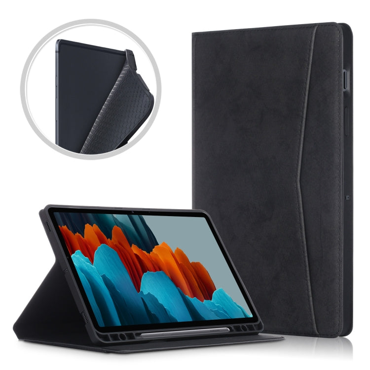 TPU Front Support Horizontal Flip Leather Case with Holder & Pen Slot & Sleep / Wake-up Functio, For Samsung Galaxy Tab S8 / Galaxy Tab S7 T870/T875