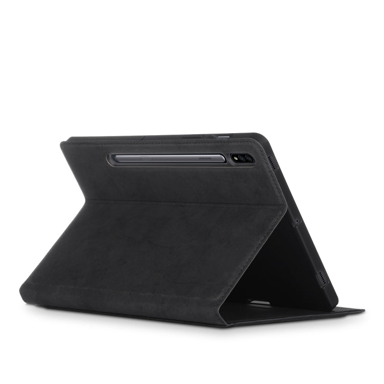 Étui à rabat horizontal en cuir TPU avec support frontal, emplacement pour stylo et fonction veille/réveil, pour Samsung Galaxy Tab S8 / Galaxy Tab S7 T870/T875, pour Samsung Galaxy Tab S8+ / Tab S8 Plus / Tab S7 FE / Tab S7+ T970/T976B
