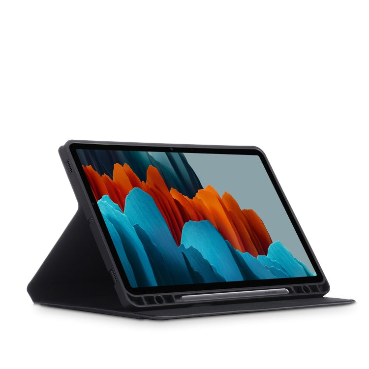 Étui à rabat horizontal en cuir TPU avec support frontal, emplacement pour stylo et fonction veille/réveil, pour Samsung Galaxy Tab S8 / Galaxy Tab S7 T870/T875, pour Samsung Galaxy Tab S8+ / Tab S8 Plus / Tab S7 FE / Tab S7+ T970/T976B