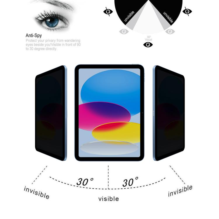 25pcs 0.33mm 9H 2.5D Privacy Anti-glare Explosion-proof Tempered Glass Film, For iPad 2025 / 2022, For iPad Air 11 2025 / 2024, For iPad Air 13 2025 / 2024, For iPad Pro 13 2024, For iPad Pro 11 2024, For iPad 10.2 2021 / 2020 / 2019
