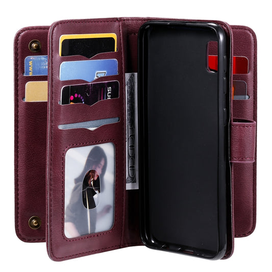 Samsung Galaxy A10e protective case displaying magnetic buckle detail and premium leather construction