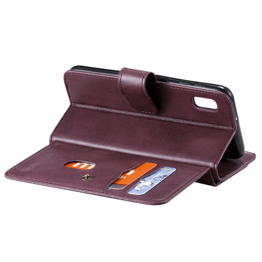 Galaxy A01 case interior showing 10 card slot organization and cash compartment for daily essentials