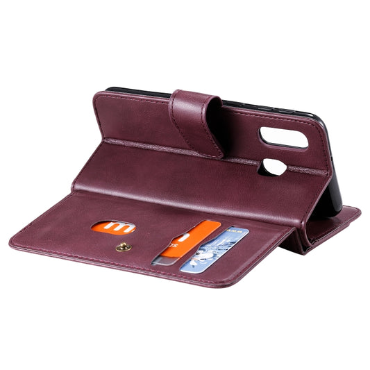Galaxy A41 leather case interior displaying 10 card storage slots and cash pocket