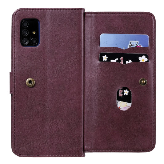Magnetic closure detail on multifunctional Galaxy A71 phone case