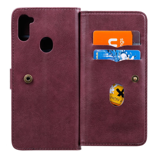 Horizontal flip design leather case Samsung Galaxy showing magnetic buckle detail