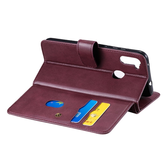 Card slot details magnetic leather flip case Samsung Galaxy M11 M31 organizer