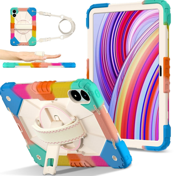 Contrast Color Robot Silicone Hybrid PC Tablet Case, For Xiaomi Poco Pad 12.1, For Xiaomi Redmi Pad SE 8.7
